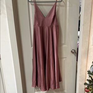 Never worn Mauve Sleeveless Dress with bow tie back